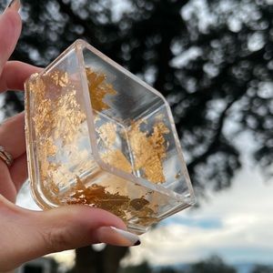 Gold & clear jewelry box